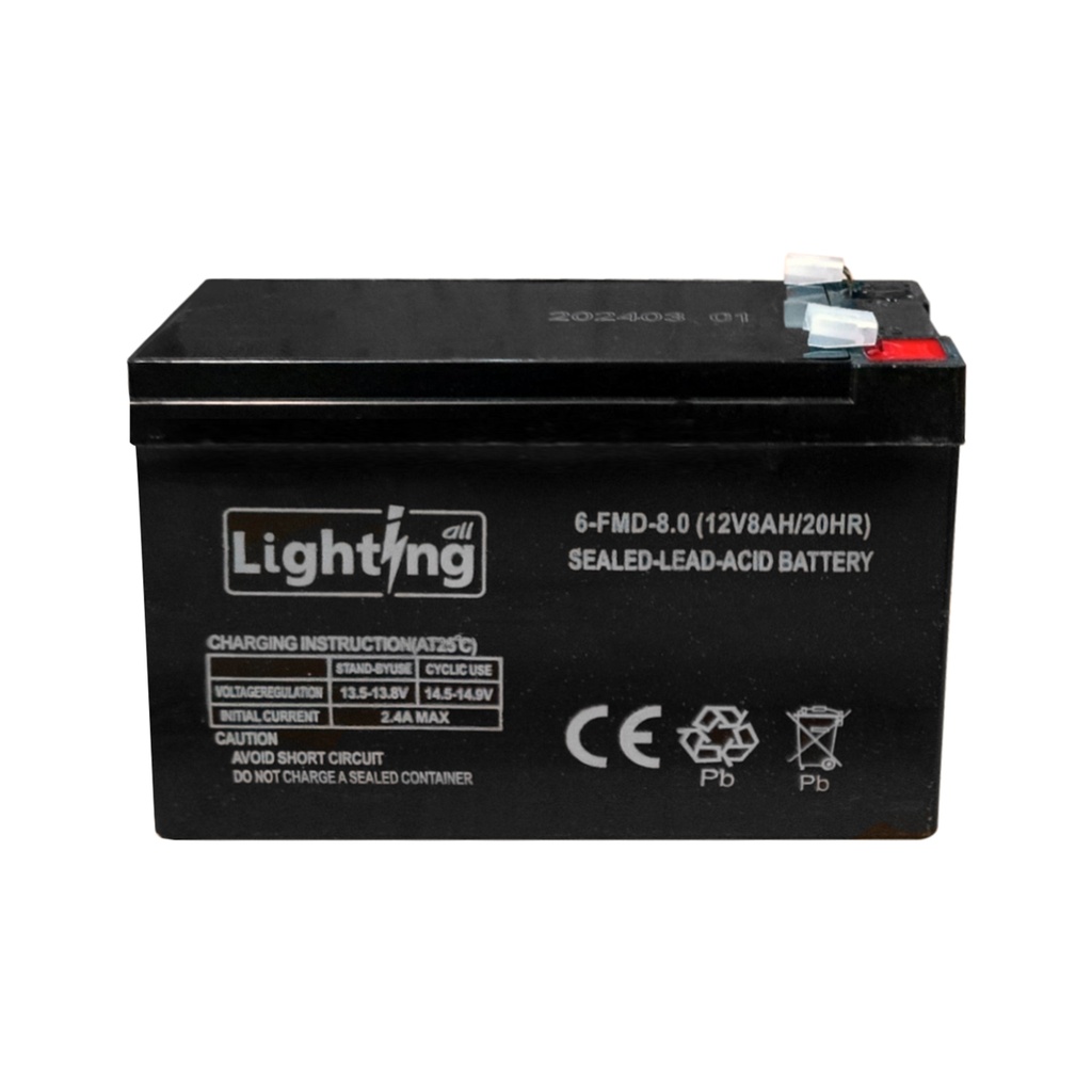 แบตเตอรี่-แห้ง(LightingAll) 12V-8Ah [10EA/CT]