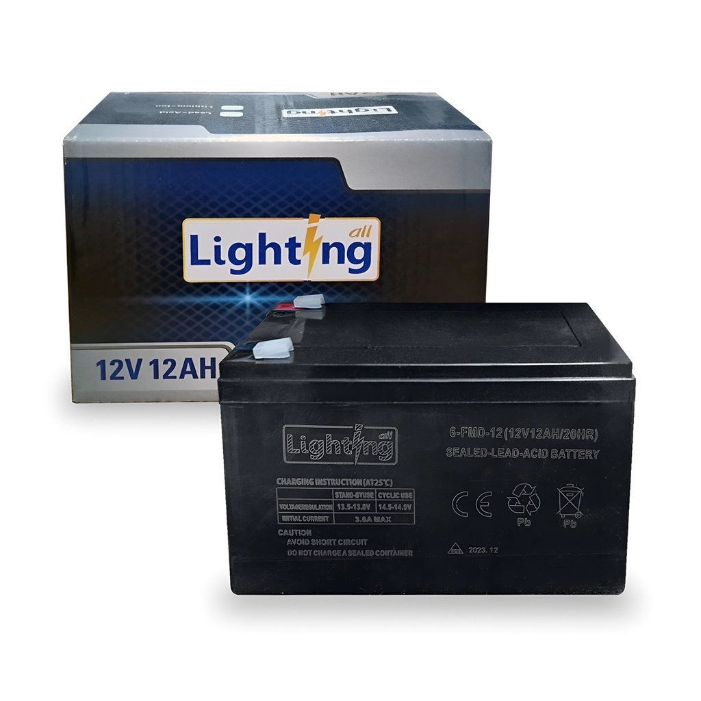 แบตเตอรี่-แห้ง(LightingAll) 12V-12Ah [6EA/CT]