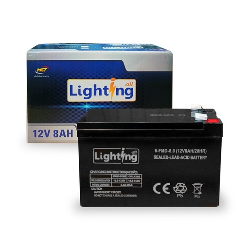 [10360017] แบตเตอรี่-แห้ง(LightingAll) 12V-8Ah [10EA/CT]